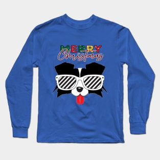 christmas cute cool dog Long Sleeve T-Shirt